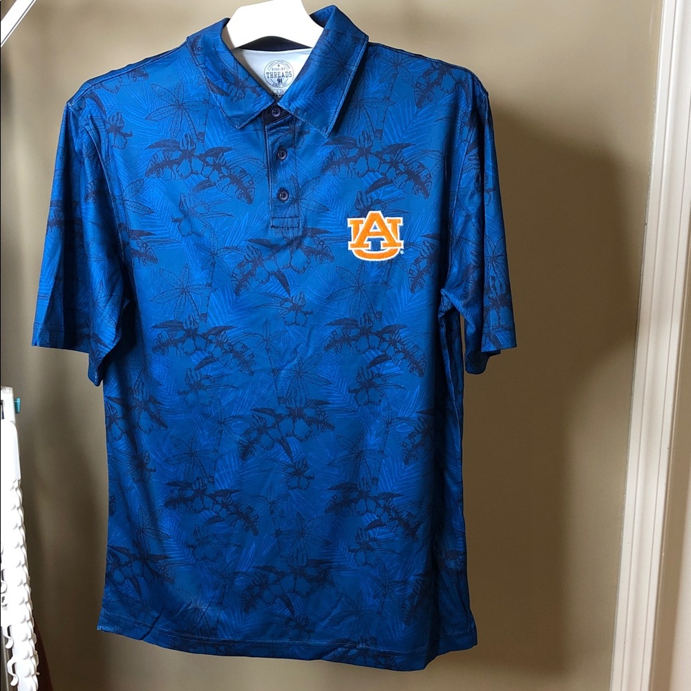 Rivalry Threads Blue Polo with Orange Logo